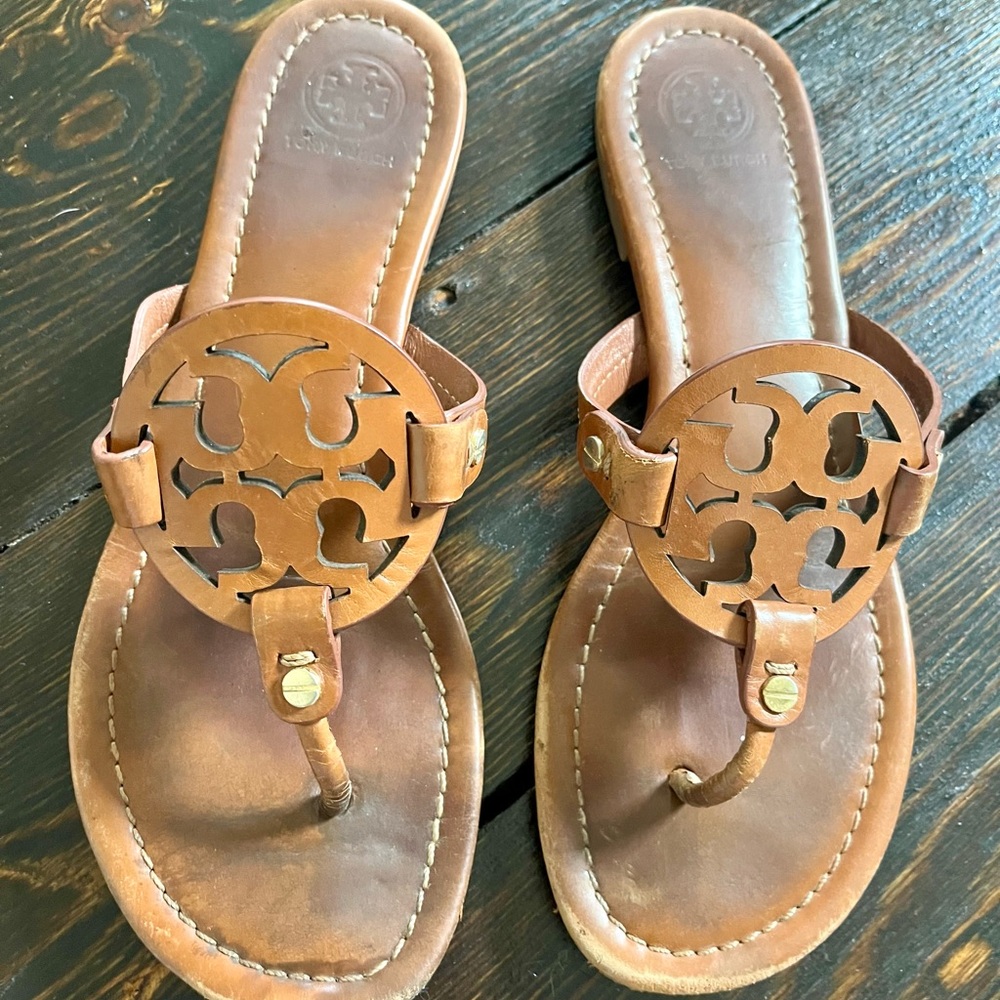 Tory Burch Tan Leather Sandals